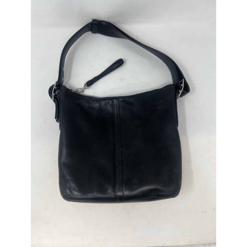 Coach Black Leather 9326 'Legacy‎ Slim Duffle' Shoulder Crossbody Bag VTG